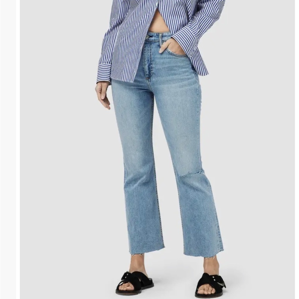 rag & bone Light Wash Cropped Flare Jeans